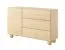 Kommode | 1 Tür | 3 Schubladen | Farbe: Eiche Vicenza | Push-to-open Funktion | 130 x 38 x 80 cm | 2 Fächer | ABS-Kanten | Holzbeine | für Wohnzimmer