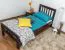 Kinderbett / Jugendbett "Easy Premium Line" K8, Buche Vollholz massiv schokobraun lackiert - Liegefläche: 90 x 190 cm