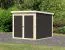 Fahrradgarage 19mm terragrau, Grundfläche: 3,4m²