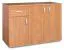 Kommode Kebumen 13, Farbe: Erle - Abmessungen: 84 x 120 x 40 cm (H x B x T)