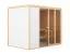 Innen-Sauna Ruhetraum 03 | 243 x 154 cm | Elementsauna | inkl. Banksystem | Glastür aus gehärtetem Sicherheitsglas | Fensterelemente mit 2-fach-Verglasung | Höhe 201 cm