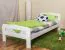 Kinderbett 90 x 200 cm | Massivholz: Kiefer | Natur Lackiert | inkl. Rollrost Abbildung