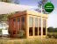 Gartenhaus 3,7 x 3,5 Meter (inkl. Dach) | Naturbelassen | Flachdach | 28 mm Blockbohlen Abbildung