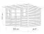 Holz-Gartenhaus 2,44 x 2,92 Meter (inkl. Dach) | Natur | Pultdach Abbildung