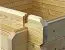 Holz-Gartenhaus 4,98 x 7,98 Meter (inkl. Dach) | Naturbelassen | Satteldach | 44 mm Blockbohlen-Haus Abbildung