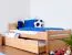 Kinderbett 90 x 200 cm mit Ausziehbett/Bettkasten 90 x 190 cm als Gästebett | Massivholz: Buche | Natur Lackiert | inkl. 2. Liegeplatz 90 x 190 cm ausziehbar und 2 Rollrost Abbildung