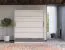 Kleiderschrank | 2 Schiebetüren | 3 Schubladen | 5 Fächer | mit Kleiderstange | 149 cm breit | Farbe: Anthrazit / Weiß Abbildung