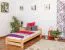 Kinderbett 90 x 200 cm | Massivholz: Kiefer | Natur Lackiert | inkl. Rollrost Abbildung