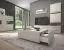 Hängeregal / Wandregal Garim 40, Farbe: Beige Hochglanz - 30 x 90 x 21 cm (H x B x T)