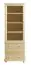 Wohnzimmerschrank, Vitrine, 65 cm breit, Kiefernholz massiv, Farbe: Natur Abbildung