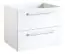 Badezimmermöbel - Set F Pune, 3-teilig inkl. Waschtisch / Waschbecken, Farbe: Weiß glänzend
