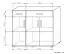 Kommode Kavieng 01, Farbe: Eiche / Weiß - Abmessungen: 110 x 125 x 40 cm (H x B x T)