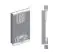 Schiebetürenschrank / Kleiderschrank mit Spiegel Tomlis 02A , Farbe: Weiß matt / Schwarz - Abmessungen: 200 x 120 x 62 cm (H x B x T)