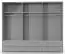 Drehtürenschrank / Kleiderschrank mit LED-Rahmen Siumu 36, Farbe: Weiß / Weiß Hochglanz - 226 x 277 x 60 cm (H x B x T)