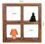 Niedriges Regal aus Sheesham Massivholz Apolo 157, Farbe: Sheesham - Abmessungen: 82 x 82 x 34 cm (H x B x T), gefertigt in Handarbei