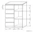 Kommode Kiunga 03, Farbe: Buche / Weiß - Abmessungen: 112 x 82 x 40 cm (H x B x T)