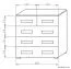 Kommode Tabubil 03, Farbe: Wenge / Grau - Abmessungen: 92 x 90 x 41 cm (H x B x T)