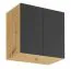 Küchenhängeschrank | Push-to-Open | 2 Türen | 80 x 44,9 x 72 cm | grifflose Front | Artisan-Eiche / Grau | Matterhorn 27 | 2 Fächer