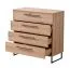 Modernes Schlafzimmer Komplett - Set B Crina, 6-teilig, ein Kleiderschrank, ein Doppelbett, zwei Nachtkommoden, eine Kommode und ein Spiegel, ABS-Kantenschutz