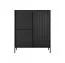Modernes Wohnzimmer - Set C Balta, 4-teilig, Beine: Metall, Farbe: Schwarz, Push-to-open Funktion, ABS-Kantenschutz