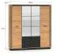 Schlafzimmer Komplett - Set B Dagali, 6-teilig, Farbe: Eiche / Schwarz, aus hochwertigen Materialien, ABS-Kantenschutz