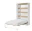 Schlafzimmer Komplett - Set A Nalut | 6-teilig | in Eiche / Weiß | Schrankbett 120 x 200 cm mit LED-Beleuchtung | Scheibtisch | Kleiderschrank | Kommode