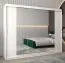 250 cm breiter Kleiderschrank mit 10 Fächern und 3 Türen | Farbe: Weiß Abbildung