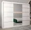 Großer 250 cm breiter Kleiderschrank mit 10 Fächern und 3 Türen | Farbe: Weiß Abbildung