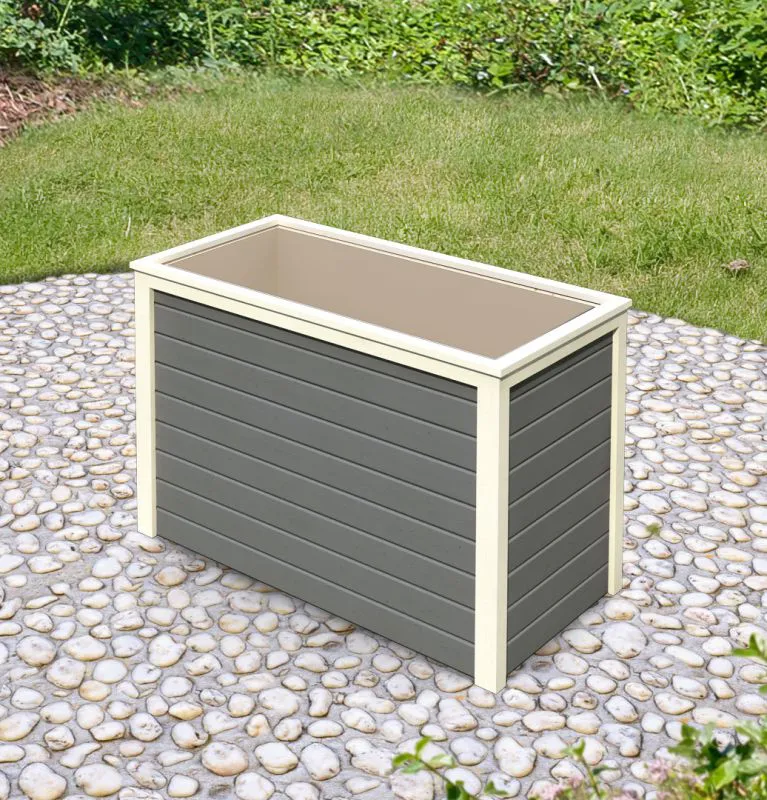 Hochbeet 1 aus nordischer Fichte, Farbe: Terragrau, Abmessungen: 133 x 69 x 82 cm (B x T x H)