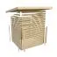 Saunahaus "Anni 1" SET B mit Ofen BIO 9 kW, Farbe: Terragrau - 309 x 309 cm (B x T), Grundfläche: 9,3 m²
