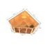 Sauna "Dilja" SET mit bronzierter Tür - Farbe: Natur, Ofen externe Steuerung easy 9 kW - 231 x 231 x 198 cm (B x T x H)
