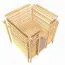 Sauna "Leja" SET mit graphitfarbener Tür - Farbe: Natur, Ofen externe Steuerung easy 9 kW - 231 x 196 x 200 cm (B x T x H)