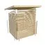 Saunahaus "Linnea 2" SET mit moderner Tür & Ofen 9 kW, Farbe: Natur - 336 x 231 cm (B x T), Grundfläche: 7 m²