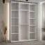Kleiderschrank Tharo mit Schiebetüren in Weiß/Schwarz gehalten, viel Stauraum, auch für Wohnzimmer geeignet, Anti Staubbürsten, 235,2 x 170 x 45 cm