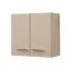 Hängeschrank Mionica 02, zwei Fächer, Farbe: Eiche Grau / Sandfarben, ABS-Kanten, Griffe: Silber, Maße: 57 x 60 x 30 cm, zwei Türen, für Küchen