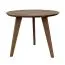 Runder Couchtisch Erdre 03, mit 50 cm Durchmesser, Farbe: Tabacco, geölt, Tischplatte: 2 cm, Maße: 50 x 50 x 41,5 cm, drei Standbeine, für Wohnzimmer