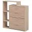 Funktionaler Schuhschrank, Farbe: Sonoma Eiche - Abmessungen: 93 x 85 x 24 cm (H x B x T), mit 2 Schuhfächern für 12 Paar Schuhe