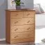 Vielseitig verwendbare Kommode, Farbe: Buche - Abmessungen: 70 x 60 x 35 cm (H x B x T), mit 5 Schubladen