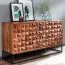 Sideboard, Farbe Sheesham, teilmassiv - Abmessungen: 81 x 145 x 45 cm (H x B x T)