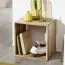 Handgefertigtes kleines Regal aus Akazie Massivholz, Farbe: Akazie - Abmessungen: 43 x 43 x 33 cm (H x B x T), auch als Beistelltisch geeignet