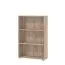 Bücherregal Knide 02, Farbe: Eiche Grau, drei Fächer, ABS-Kantenschutz, hochwertige Verarbeitung, Maße: 107,5 x 70 x 24,5 cm, für Wohnzimmer