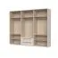 Breiter Kleiderschrank mit sechs Türen Neiafu 22, Farbe: Kaschmir, Maße: 224 x 272 x 56 cm, verstellbare Füße, zwei Schubladen, für Schlafzimmer