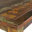 Rustikaler Esstisch mit Schnitzmuster, Massivholz, Farbe: Mango -  Abmessungen: 80 x 80 cm (B x T)