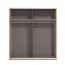 Schiebetürenschrank | Farbe: Eiche Artisan | 1 Spiegeltür | Maße: 195 x 61 x 217,5 cm | 2 Kleiderstangen | Kleiderschrank | 2 Fächer | ABS-Kanten