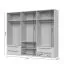 Drehtürenschrank mit vier Schubladen Neiafu 24, Farbe: Kaschmir, Soft-Close-System, Maße: 224 x 272 x 56 cm, drei Kleiderstangen, für Schlafzimmer