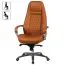 Ergonomischer Chefsessel Apolo 68, Farbe: Braun / Chrom, mit üppiger Polsterung