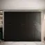 Moderner Kleiderschrank mit genügend Fächer Beskiden 08, Farbe: Schwarz - Abmessungen: 236,5 x 100 x 47 cm (H x B x T)