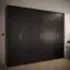 Kleiderschrank im stylischen Design Beskiden 20, Farbe: Schwarz - Abmessungen: 236,5 x 100 x 47 cm (H x B x T)