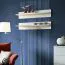 Elegante Wohnwand Hompland 66, Farbe: Weiß - Abmessungen: 170 x 210 x 40 cm (H x B x T), mit Push-to-open Funktion