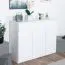 Jugendzimmer - Kommode Alard 06, Farbe: Weiß - Abmessungen: 94 x 120 x 40 cm (H x B x T)